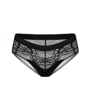 Chic Black Lace Women's Panties Tauri, Less Is Amor.
